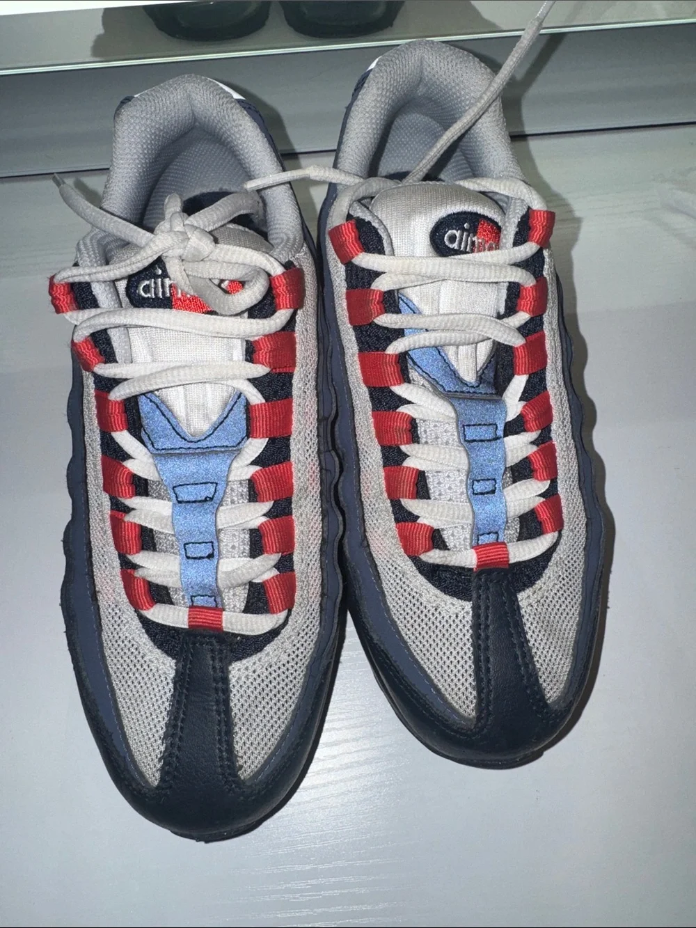 Nike Kids Multicolor Mesh Sneakers - White/Blue/Red/Black